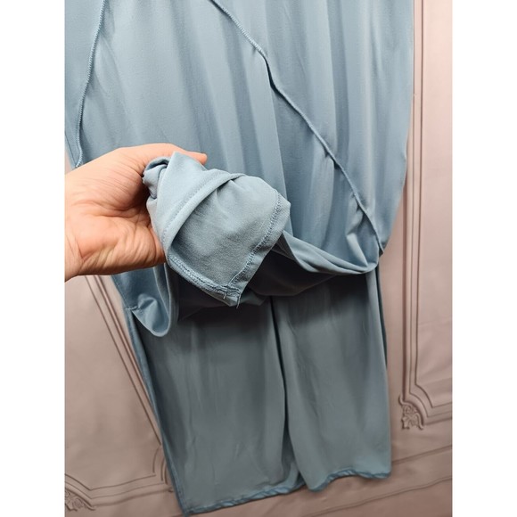 NWT Heart & Hips Maxi Dress Women Size L Stretch High Side Slits Perwinkle Blue - Picture 9 of 16